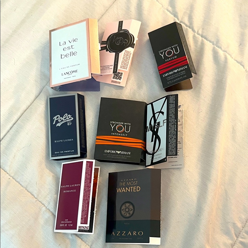 YSL, Ralph Lauren & more! Set of 8 perfume samples women's and men's